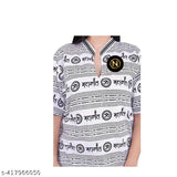 Orange and black cotton-blend short kurta with polo collar for men, Mahakal brand