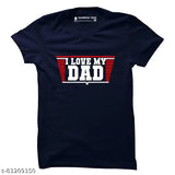 Rainbowtees mens I LOVE My DAD T-shirts, printed cotton short sleeve, men's regular fit in vibrant colors on display