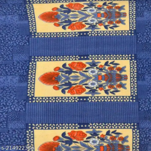 Floral fleece blanket set (5 pieces), extra-durable Polar Fleece for year-round use. Perfect for warm beds or AC blankets, free size (90in x 60in), made in India