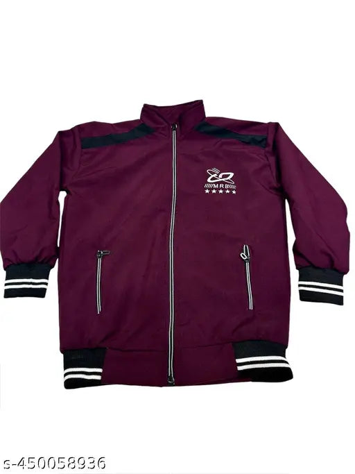 Boys nylon black jeans jacket with long sleeves, suitable for winter. Kids sizes available from 3-6 months to 6-7 years. Made in India