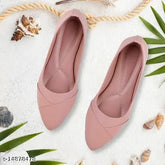 Patent leather pink bellies women's printed ballet flats for beachwear, India origin