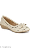 Brown synthetic ballerinas for women's comfortable belly fit, slip-on style - Mahi & Looks Indian sizes 3-9