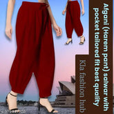 Soft rayon, solid-colored Afghani harem pants with pockets (Pack of 1), Indian ethnic wear