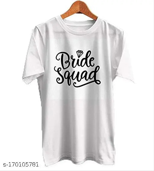 Cotton bride squad Tee Mafia T-shirts, printed with fun designs for S, M, L, XL, XXL sizes