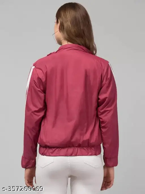 Women's solid polyester full-length winter jacket in neutral tone, ideal for chilly weather