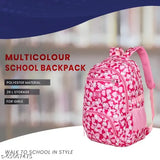Pink stylish water-resistant Tinytot backpack, perfect for school/college/travel (18 inch, 26L)