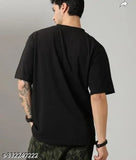 Trending oversize cotton blend three-quarter sleeve t-shirt for men, urban and fabulous fashion wear