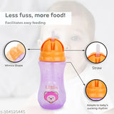 Multi-colored BPA-free plastic baby sipper bottle with straw (200ml), ideal for kids, Thailand origin