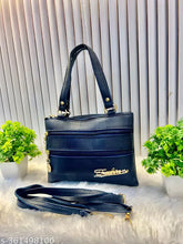 Blue PU 3-compartment women's travel bag for modern globetrotters - ideal for essentials