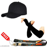 Indian hand-painted cap with keychain, unique stylish accessory