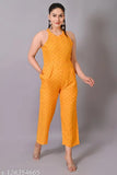 Rayon sleeveless printed net jumpsuit by YOZZ BY Dot Print, XL size from India