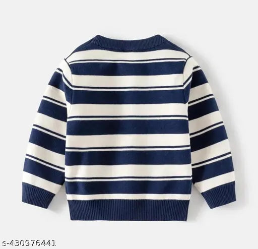 Woolen striped design pullover sweater for kids (pack of 2), soft and cozy for toddlers 2-12 years old
