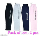 Cotton girls night pant pack of 2 PCs, vibrant and comfortable above-knee loungewear