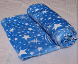 Blue Star Fur double AC microfiber geometric net blanket - soft, warm, and durable