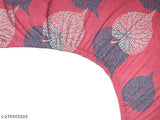 Glace cotton, floral-printed Geiva fitted bedsheet with two pillow covers, ideal for adult summer sleep