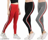 Cotton blend trendy jeggings pack of 3, versatile for various tops and churidar