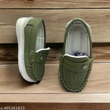 Synthetic full LED light baby loafers with buckle fastening, perforated pattern. Ideal for boys, soft, lightweight, comfortable made in India (3-6 months, 6-9 months, 9-12 months, 12-18 months)