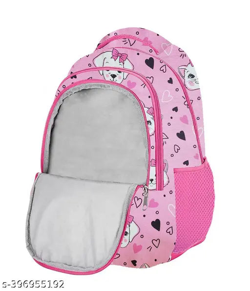 RrpinkCatDog2024A polyester school backpack, free size (32x28x2cm), for class 1-8 daypacks