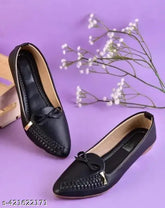 Black synthetic unisex shoes with laser cut patterns, ideal for casual wear in sizes IND-3 to IND-8