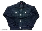 Solid denim girls' jacket, long sleeves, 2-3 years size, blue jean apparel