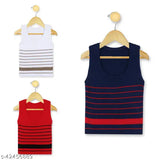 Red acrylic striped sweaters pack of 3 for boys, breathable and cozy kid's wear