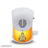 Multicolor plastic mantra chanting bell, Indian spiritual devotional item with plug-n-play feature