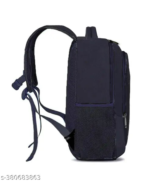 BKBlueAstronaut24A waterproof blue polyester school backpack with pencil stationery pouch, perfect for school-going boys and girls during picnics and outdoor activities