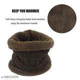 Wool unisex beanie & muffler scarf set, stay warm in style - soft textured knit for men & women (India)