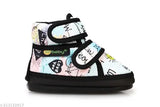 Cotton and PVC printed velcro casual shoes for toddlers, colorful design with chu-chu sound music, India origin