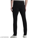Cotton solid Z black men's teddy jeans, stylish fit for sizes 28-34 from India