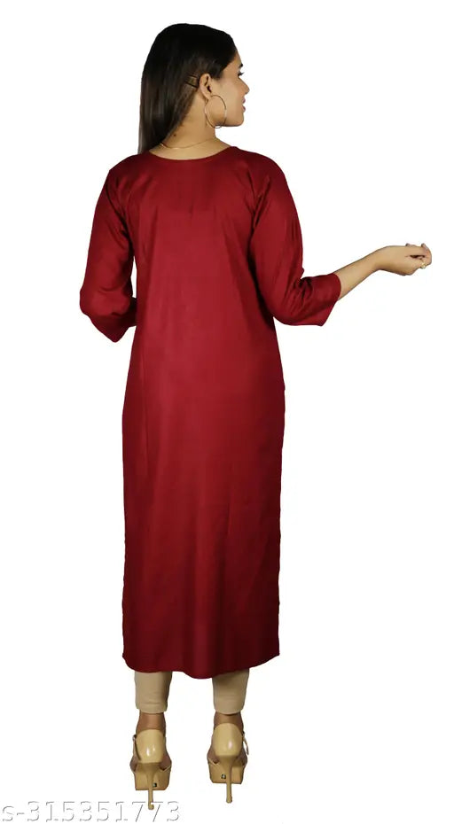 Stylish Rayon Feeding Kurti Combo Pack - 3/4 sleeve nursing wear for moms, self-design pattern in India