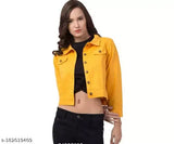 Cotton net girls' crop jacket, India-made style for S, M, L, XL sizes (36in/21in, 38in/21in, 40in/21in, 42in/21in)