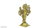 Gold-plated Panchmukhi Hanuman idol, intricately detailed Indian deity figure, 3.5" x 5" x 1.5" in size