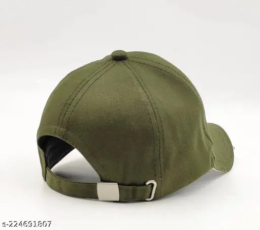 Embroidered cotton cricket team cap, 3D embroidered unisex cap set from India
