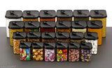 Airtight plastic kitchen storage set, premium quality square containers with different capacities, ideal for spices and groceries
