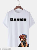 Printed net A3 Danish Zehen short sleeve polyester top, Indian-made fashion apparel on mannequin