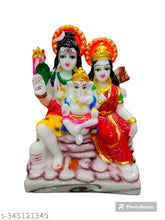 Resin Shiv Parivar idol, Indian God showpiece for home or office, 3.5"x2.5"x5.5", lucky Vastu decor