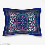 Indian Royal Fashion 144TC cotton ethnic motifs single bedsheet, 1 pillow cover. 100% pure cotton summer sheets (150x220cm bed, 43x69cm pillow)