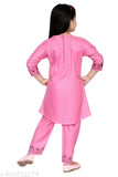 Rayon A-line top & trousers set for girls, printed with fun patterns, perfect for special occasions, Rqueen Fashion branded, India origin