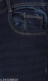 Cotton blend, dyed/washed Comfits blue plain jeans for men, fit perfectly with sizes 28-36 inches