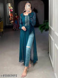 Black Georgette Long Shrug, three-quarter sleeves, solid pattern, India-made fashion accessory