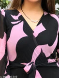 Stylish Georgette jumpsuit for women/girls, printed long-sleeve design in multiple colors, India origin