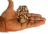 Brass, five-faced Hanuman idol from Anantkal store's Asta Dhatu collection, 2.5 inches tall, Indian origin
