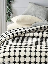 Black & White 3D printed cotton throw bedcover, adds traditional-modern aesthetic to bedroom