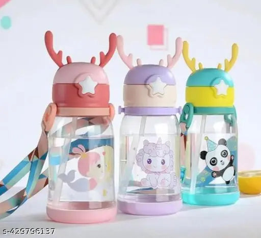 Purple Plastic Sipper Water Bottle for Kids, 600ml, Leak-proof, BIS/ISI Certified