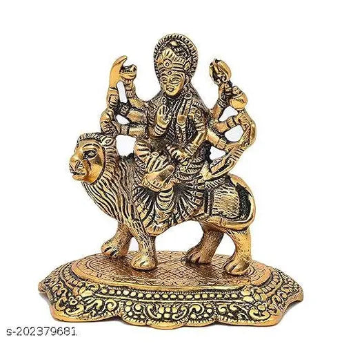 Durga Maa brass Hindu goddess statue, 8.5cmx4.5cmx12.5cm for Pooja idols & figurines