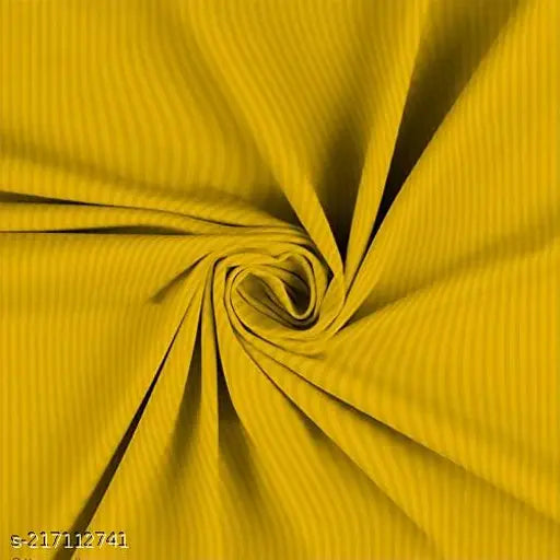Yellow striped premium cotton satin elastic fitted bedsheets with 2 pillow covers for double bed, supersoft 210TC, size 72x78+10 inches