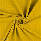 Yellow striped premium cotton satin elastic fitted bedsheets with 2 pillow covers for double bed, supersoft 210TC, size 72x78+10 inches