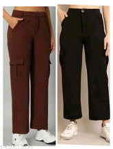 Solid lycra cargo pants pack for women & girls, perfect for festive party wear from India