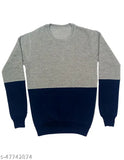 Woolen colorblocked fleece full sleeve sweaters for boys, pack of 2 - IndiStar winter wear for winters